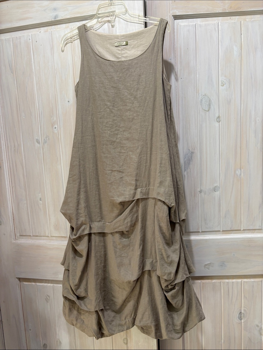 Chalet Beige Linen Maxi Dress